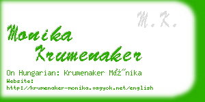 monika krumenaker business card
